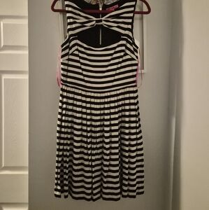 Betsey Johnson Black and White Striped Dress